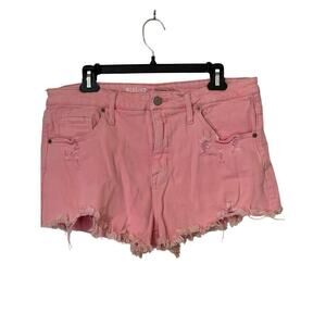 mossimo pink cut off denim shorts plus size 16